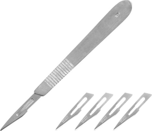 Scalpel set (stainless steel) with Modelcraft Shesto blade set PKN1214-3-11