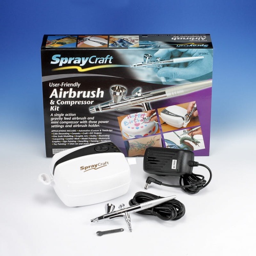 Spraycraft Shesto SP30KC-EU single function airbrush and compressor