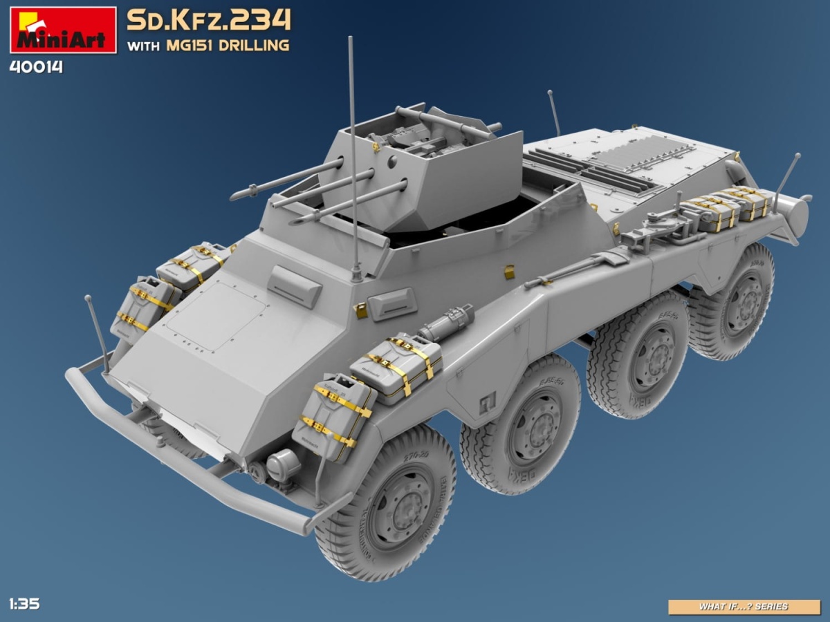 Zdjęcie dodatkowe produktu Sd.kfz.234 With Mg151 Drilling 1:35 MiniArt 40014