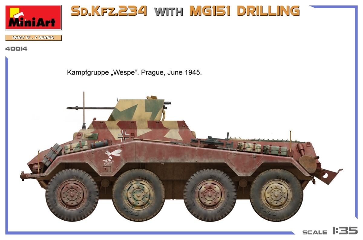 Zdjęcie dodatkowe produktu Sd.kfz.234 With Mg151 Drilling 1:35 MiniArt 40014