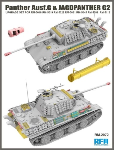 Panther Ausf.G and Jagdpanther G2 upgrade set 1:35 Rye Field Model 2072