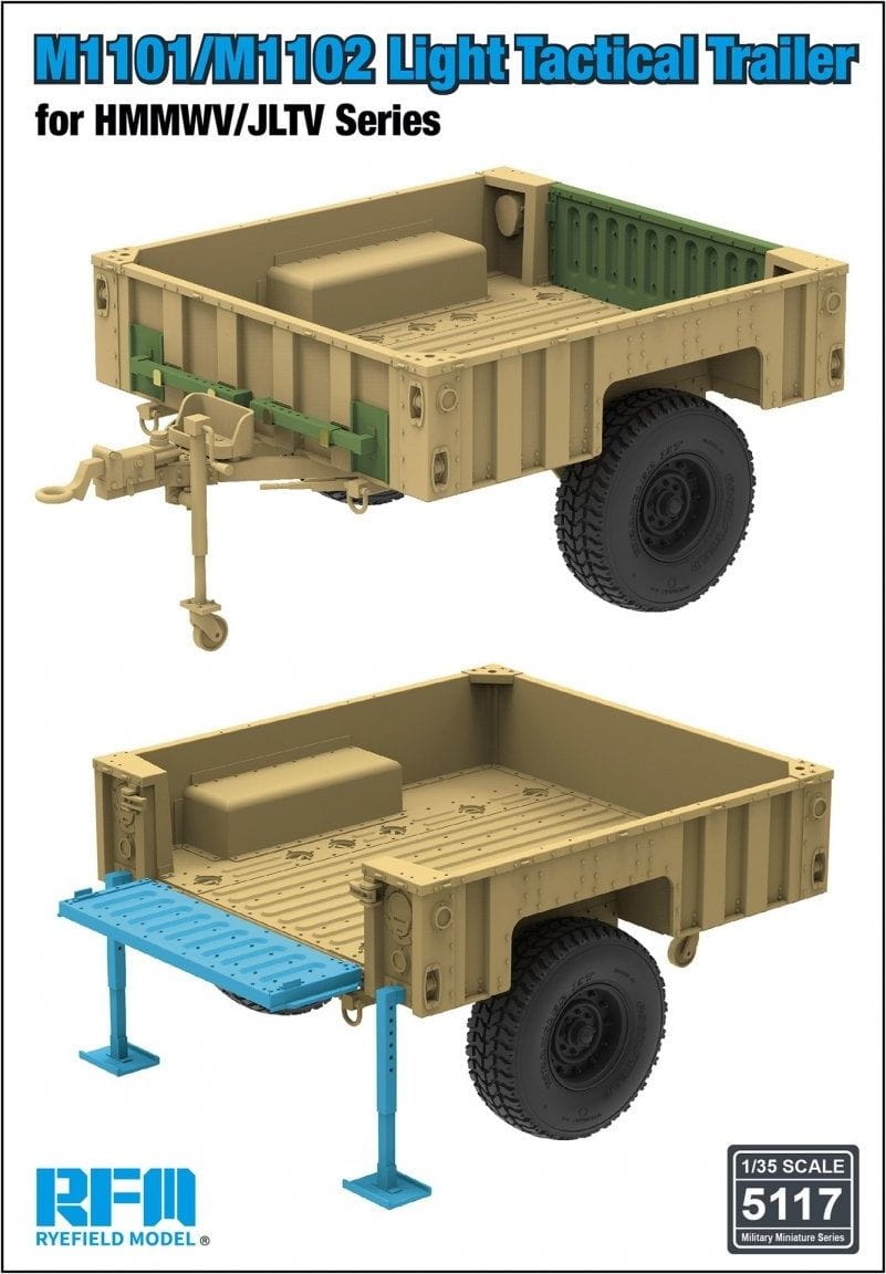 Zdjęcie główne produktu Lekka przyczepa taktyczna M1101/M1102 1:35 Rye Field Model 5117