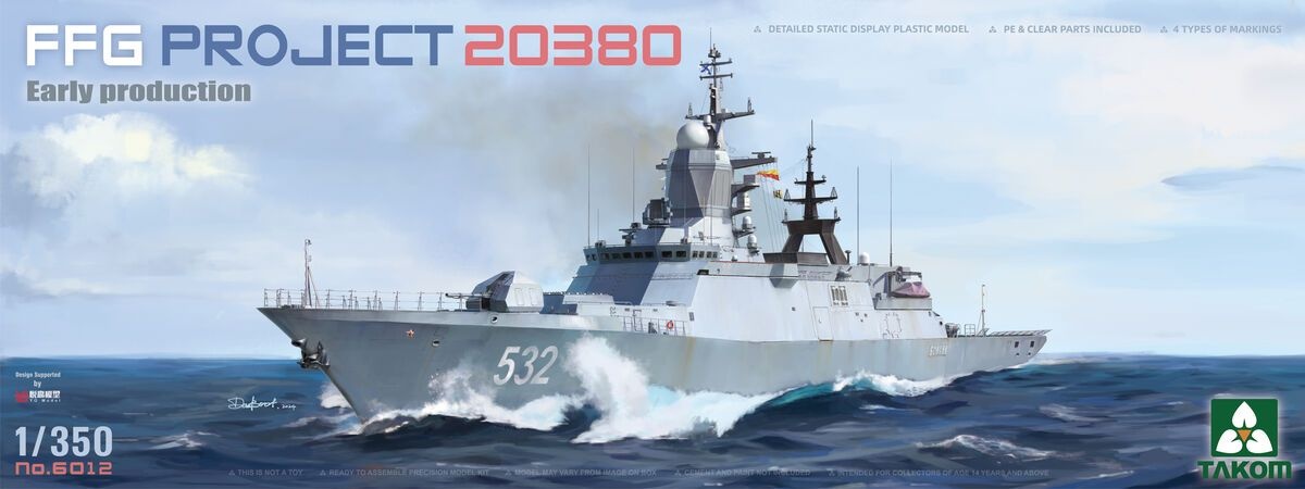 Zdjęcie główne produktu Steregushchiy-class corvette FFG Project 20380 1:350 Takom 6012