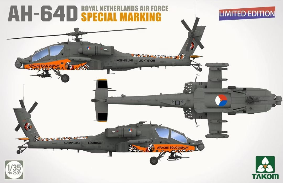 Zdjęcie główne produktu AH-64D Royal Netherlands Air Force 1:35 Takom 2609