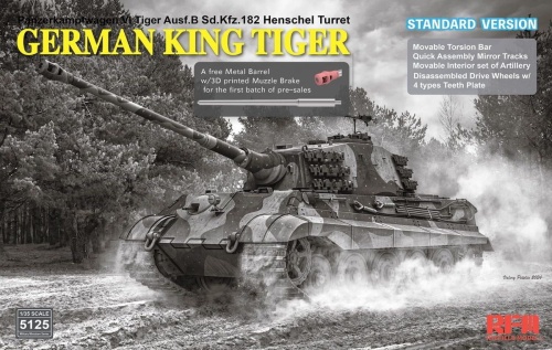 Panzerkampfwagen VI Tiger Ausf.B Sd.Kfz. 182 Henschel Turret (King Tiger) 1:35 Rye Field Model 5125