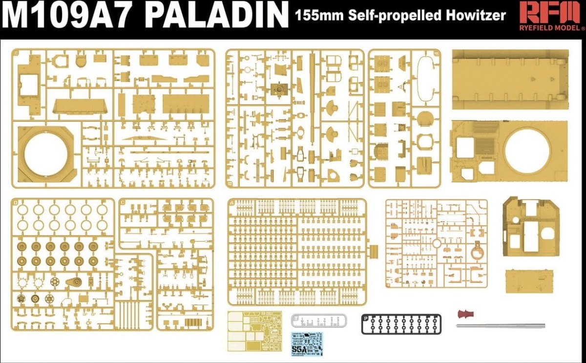 Zdjęcie dodatkowe produktu M109A7 PALADIN 155mm Self-Propelled Howitzer w/Workable Tracks 1:35 Rye Field Model 5129