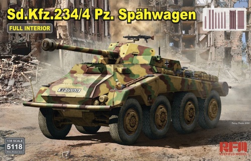 Sd.Kfz.234/4 Pz.Spähwagen with Full Interior 1:35 Rye Field Model 5118