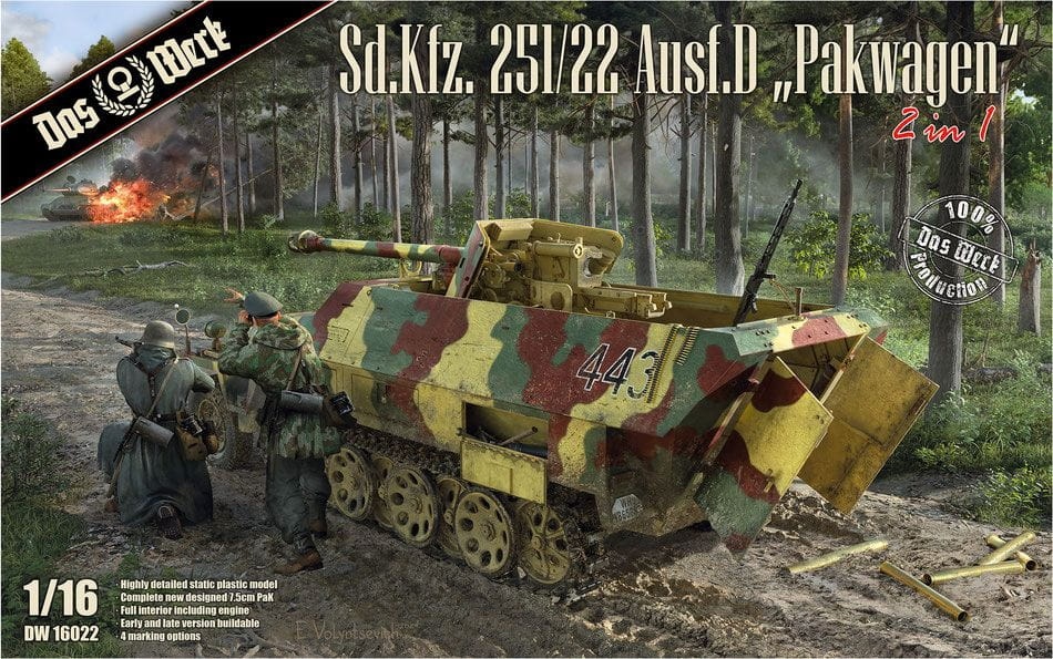 Zdjęcie główne produktu Sd.Kfz. 251/22 Pakwagen 1:16 Das Werk 16022
