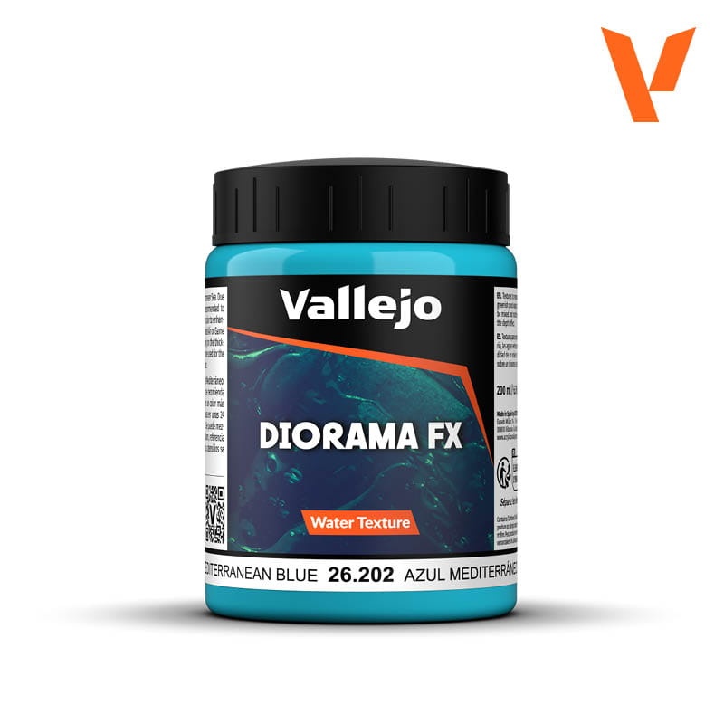 Zdjęcie główne produktu Efekt wody Vallejo 26202 Mediterranean Blue Diorama Effects FX 200ml