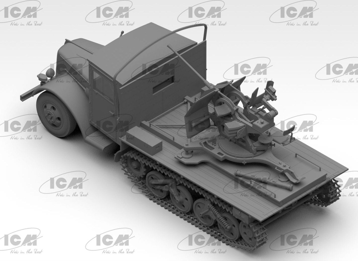 Zdjęcie dodatkowe produktu Sd.Kfz.3b with Flak 38 1:35 ICM 35455