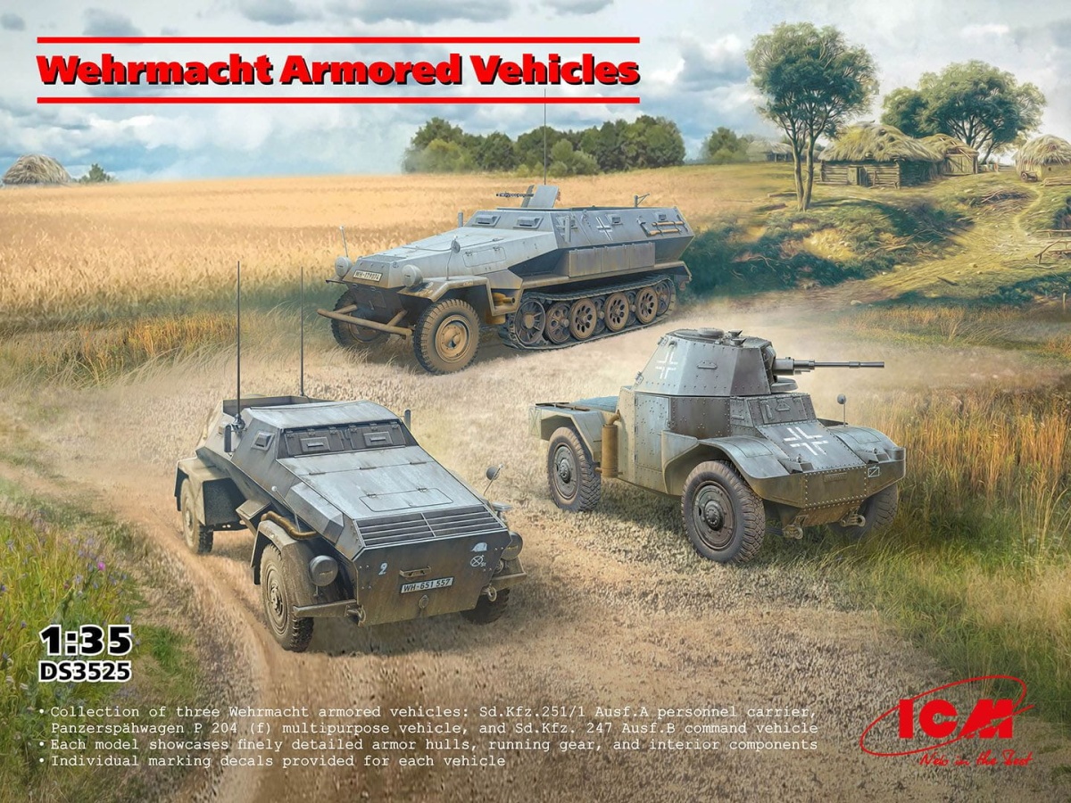 Zdjęcie główne produktu Pojazdy Opancerzone Wehrmachtu 1:35 ICM DS3525