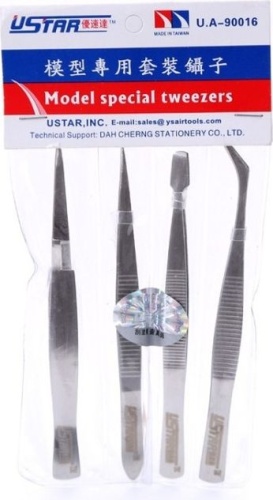 Set of tweezers (4pcs) U-Star 90016