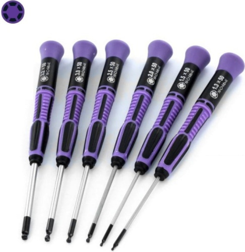 Set of ball screwdrivers (6pcs) Modelcraft Shesto PSD1607