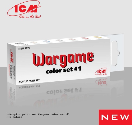 Wargame acrylic paint set #1 (6x12ml) ICM 3076