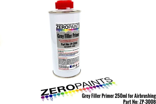 Grey airbrush primer/microfiller 250ml Zero Paints 3008