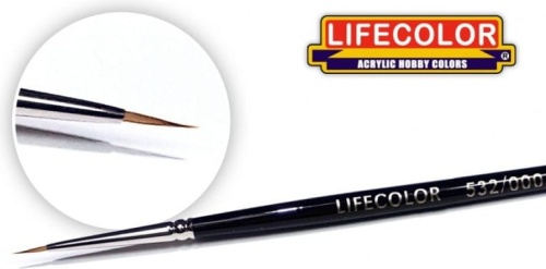 Lifecolor natural 000 (3/0) round brush TA532-000
