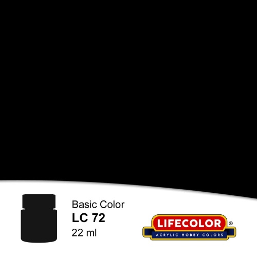 Satin Black paint 22ml Lifecolor LC72
