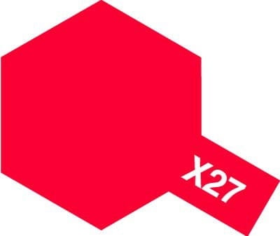 Tamiya 81527 X-27 Clear Red Paint 10ml Acrylic Mini X27