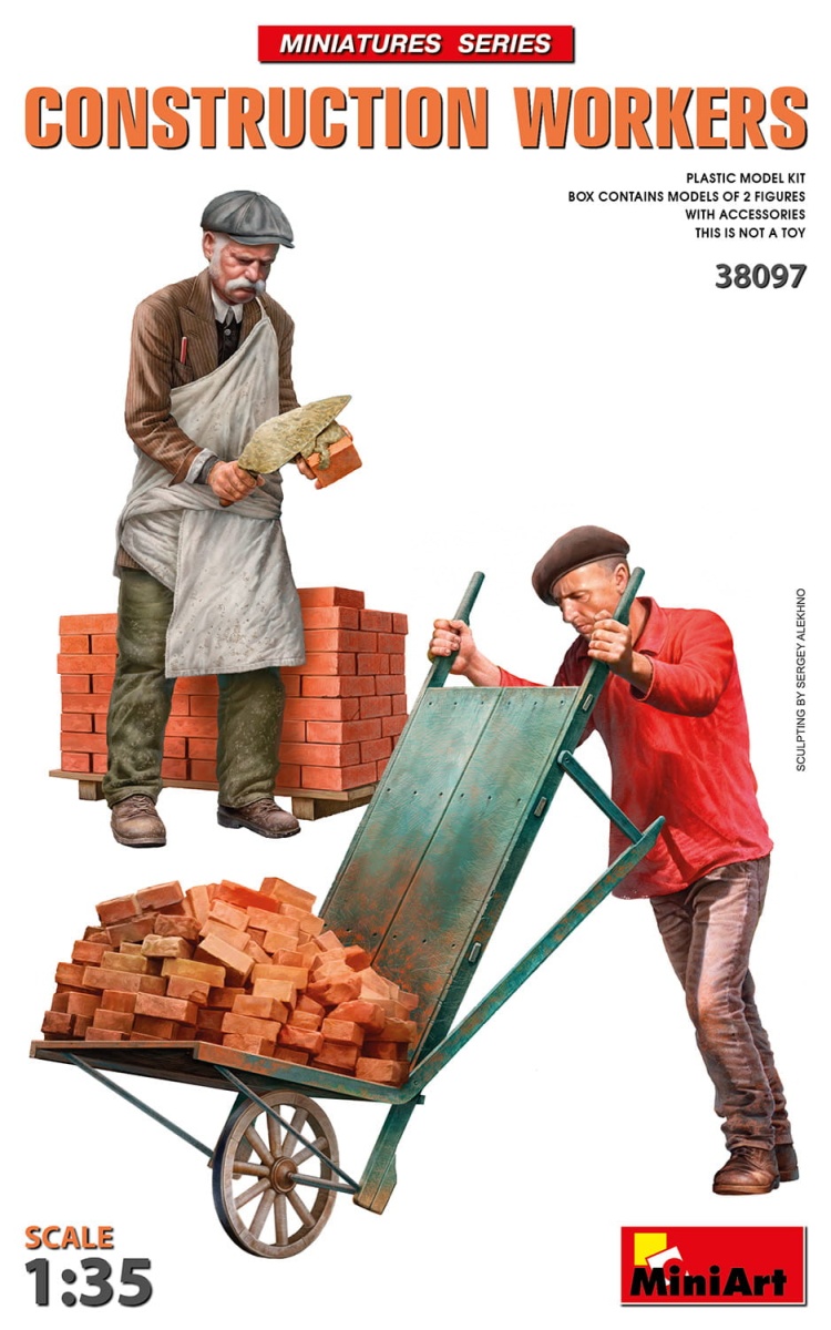 Zdjęcie główne produktu Pracownicy Budowlani z Akcesoriami 1:35 MiniArt 38097
