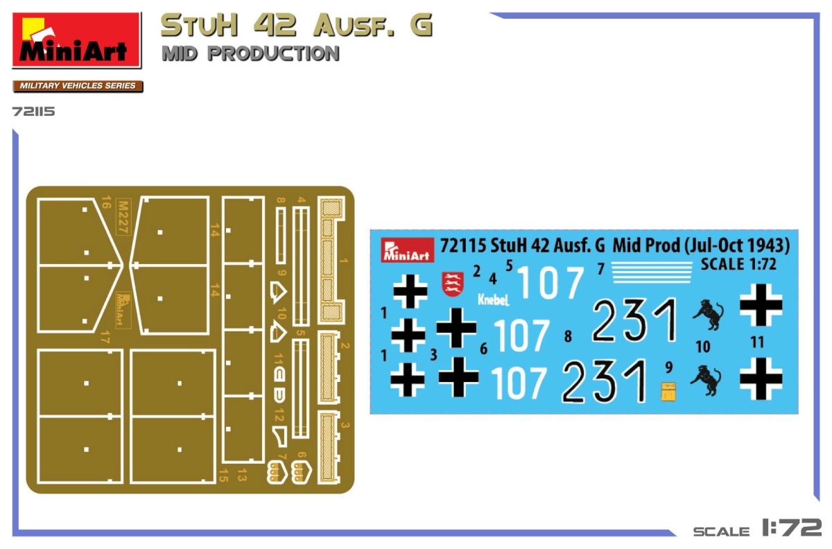 Zdjęcie dodatkowe produktu StuH 42 Ausf. G Mid Production 1:72 MiniArt 72115