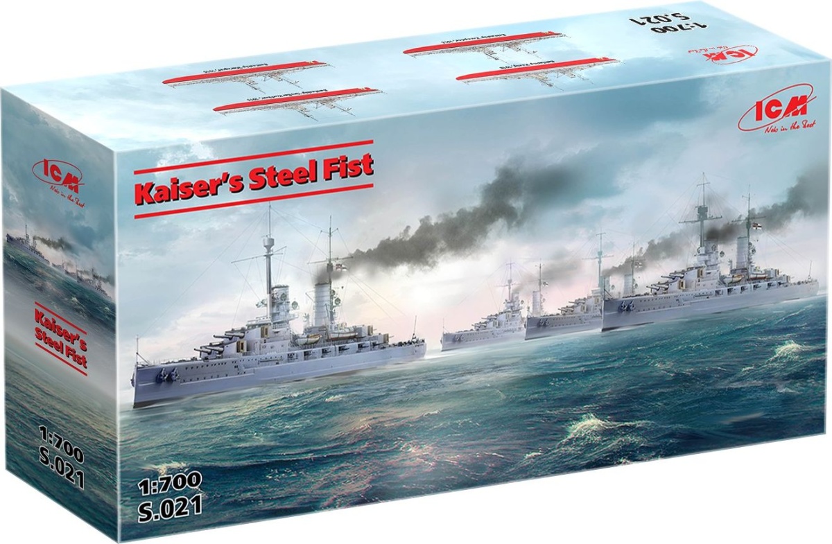 Zdjęcie dodatkowe produktu Kaisers Steel Fist (4 okręty) 1:700 ICM S021