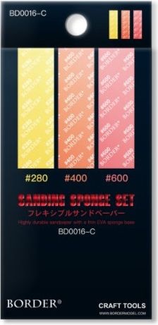 Zdjęcie główne produktu Zestaw gąbek ściernych (280, 400, 600) Border Model BD0016-C