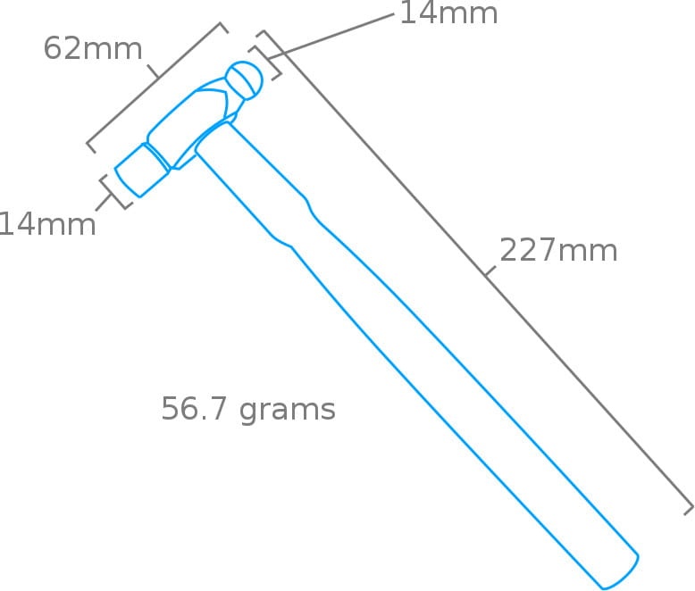 Zdjęcie dodatkowe produktu Młotek kulkowy Modelcraft Ball Pein Hammer (2oz/56g) Shesto PHA1287-02