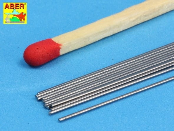 Zdjęcie dodatkowe produktu Pręty stalowe fi 0,5mm długość 245mm x 12 szt. ABER SR05