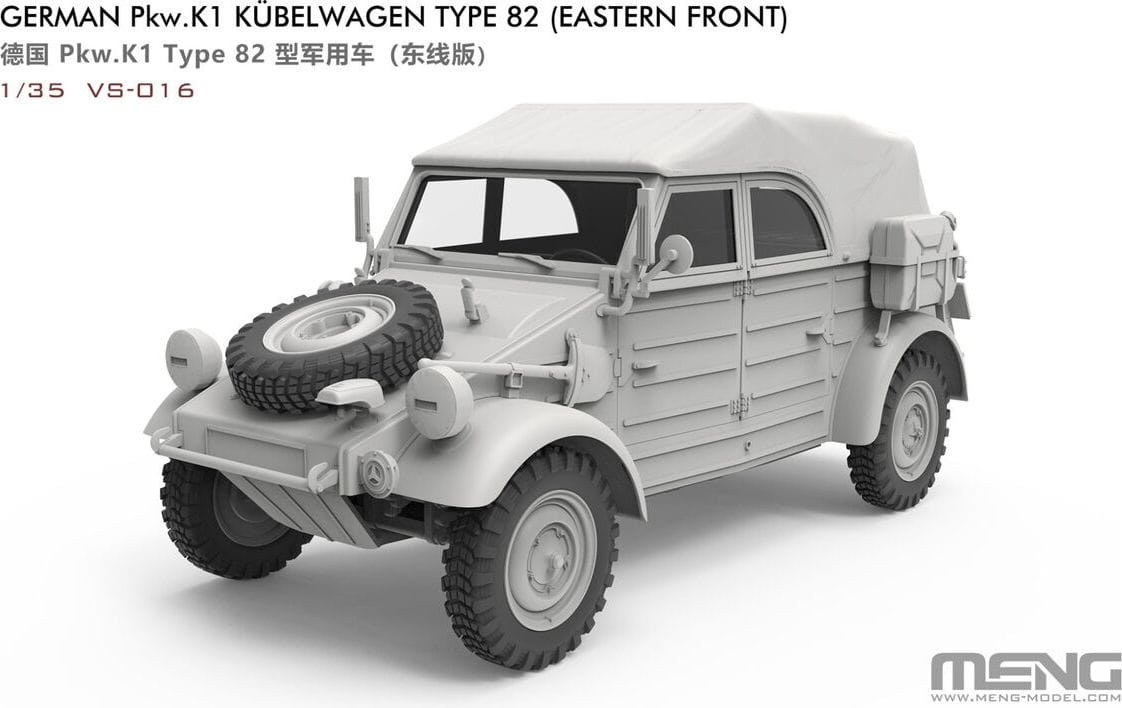 Zdjęcie dodatkowe produktu German Pkw.K1 Kubelwagen Type 82 (Eastern Front) 1:35 Meng VS016