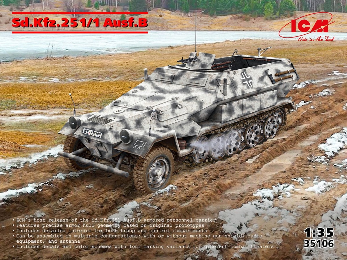 Zdjęcie główne produktu Sd.Kfz.251/1 Ausf.B 1:35 ICM 35106