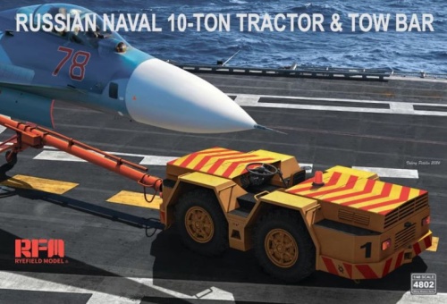 Russian 10-ton naval tractor and tow bar 1:48 Rye Field Model 4802