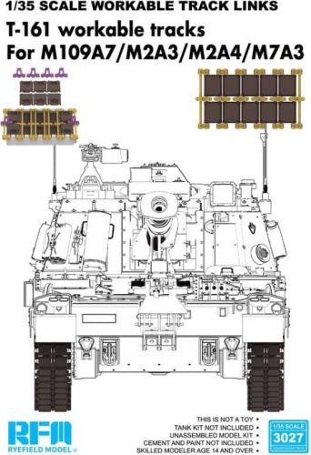 Tracks for M109A7/M2A3/M2A4/M7A3 (plastic) 1:35 Rye Field Model 3027