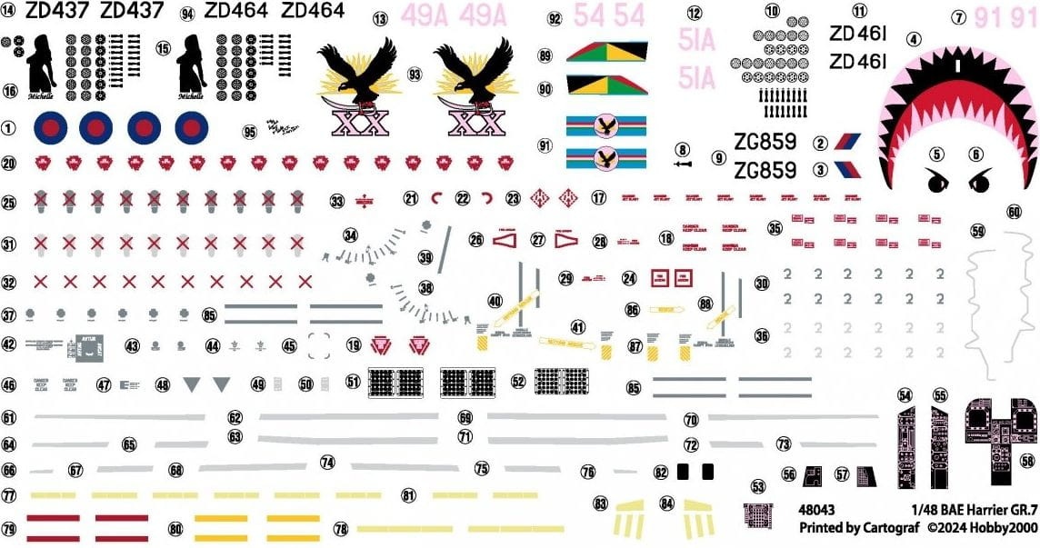 Zdjęcie dodatkowe produktu Harrier GR.7 1:48 Hobby 2000 48043
