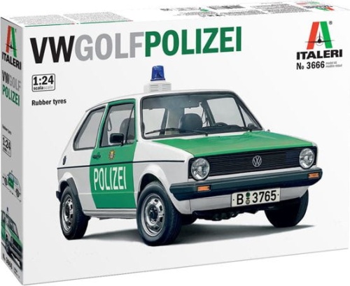 Volkswagen Golf Polizei (police Car) 1:24 Italeri 3666