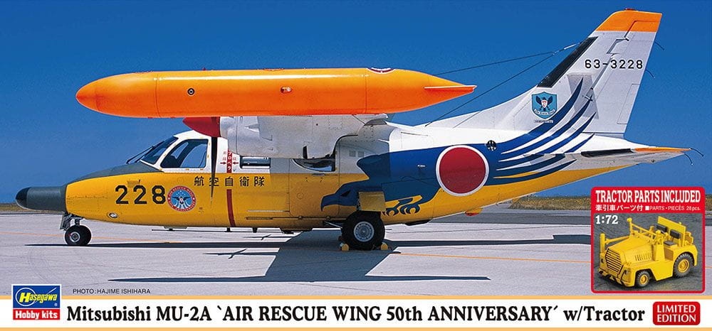 Zdjęcie główne produktu Mitsubishi MU-2A Air Rescue Wing 50th Anniversary z ciągnikiem 1:72 Hasegawa 02480
