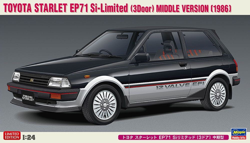 Zdjęcie główne produktu Toyota Starlet EP71 Si-Limited (3d) Middle Version (1986) 1:24 Hasegawa 20425