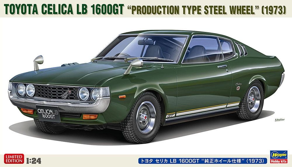 Zdjęcie główne produktu Toyota Celica LB 1600GT Production Type Steel Wheel (1973) 1:24 Hasegawa 20720