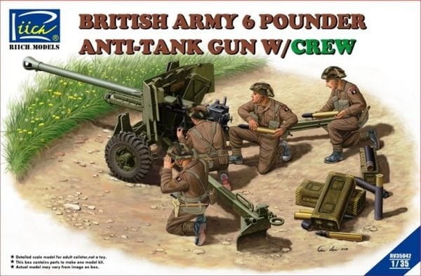 Zdjęcie główne produktu British Army 6 Pounder Anti-Tank Gun w/Crew 1:35 Riich.Models RV35042