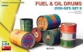 Zdjęcie główne produktu Fuel and Oil Drums 1930-50s Set 2 1:24 MiniArt 24012