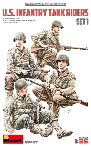 US Infantry Tank Riders. Set 1 1:35 miniat 35407