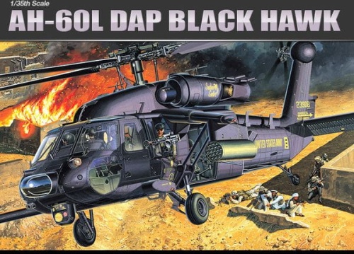 Ah-60l dap black hawk 1:35 academy 12115