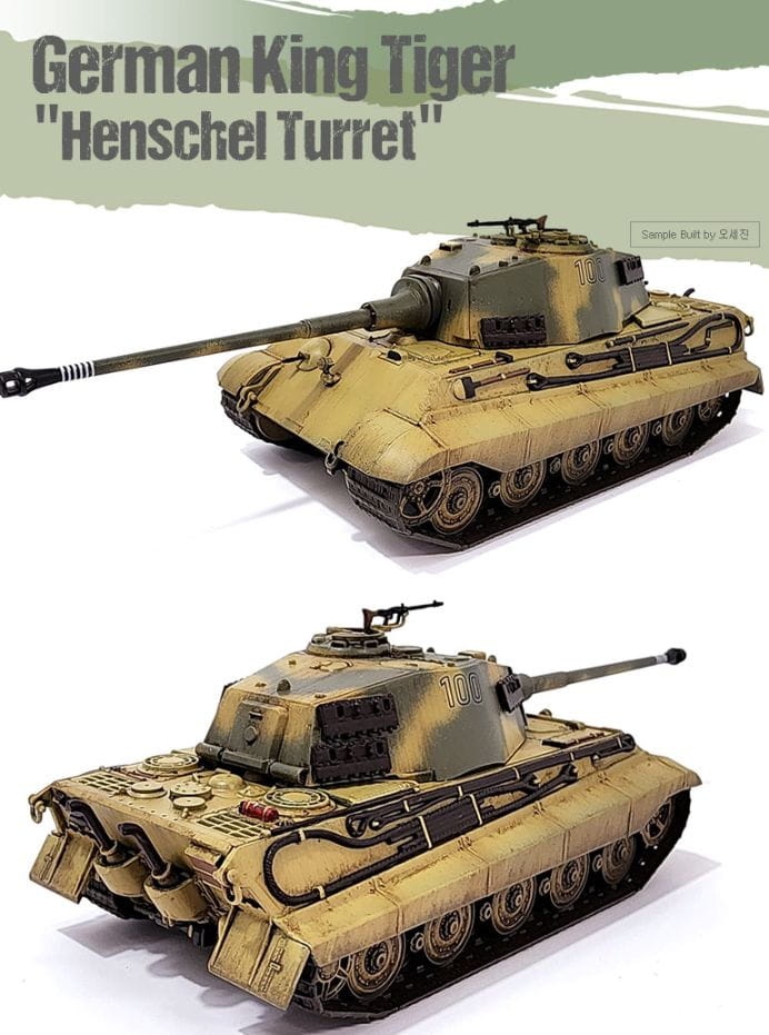 Zdjęcie dodatkowe produktu German King Tiger (Henschel Turret) 1:72 Academy 13423