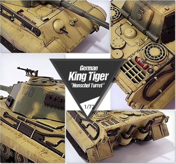 Zdjęcie dodatkowe produktu German King Tiger (Henschel Turret) 1:72 Academy 13423