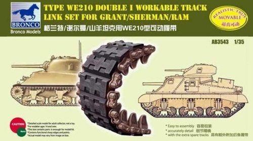 Type WE210 Double I Workable Track Link valet kit 1:35 Bronco AB3543