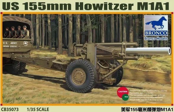 Zdjęcie główne produktu Amerykańska haubica 155 mm M1A1 1:35 Bronco CB35073