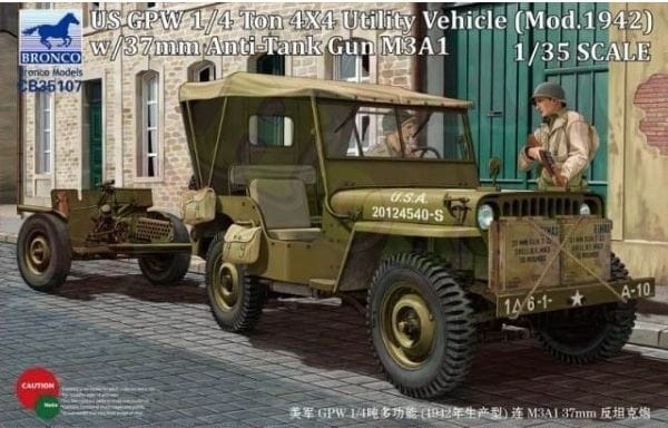 Zdjęcie główne produktu Pojazd użytkowy US GPW 1/4t 4x4 1:35 Bronco CB35107