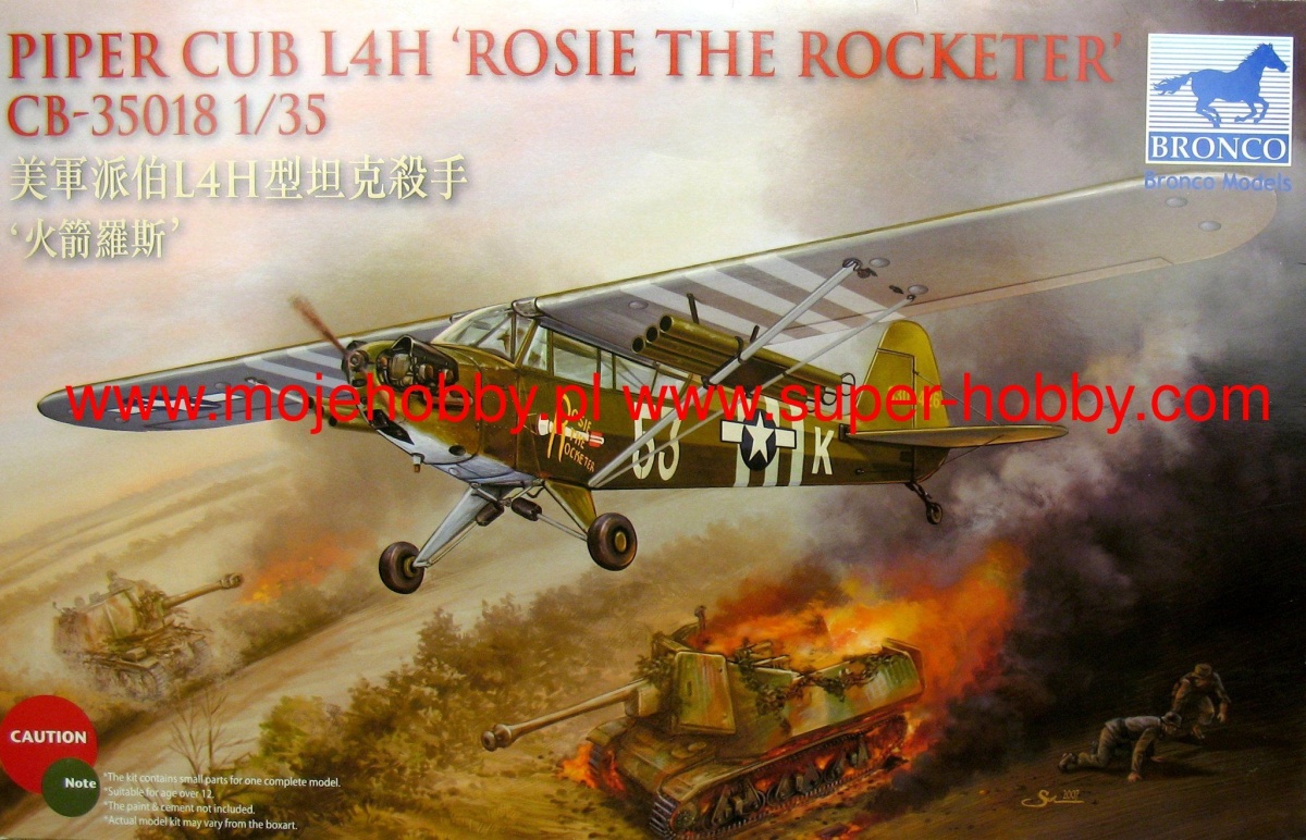 Zdjęcie dodatkowe produktu Piper Cub L-4H Rosie The Rocketer 1:35 Bronco CB35018