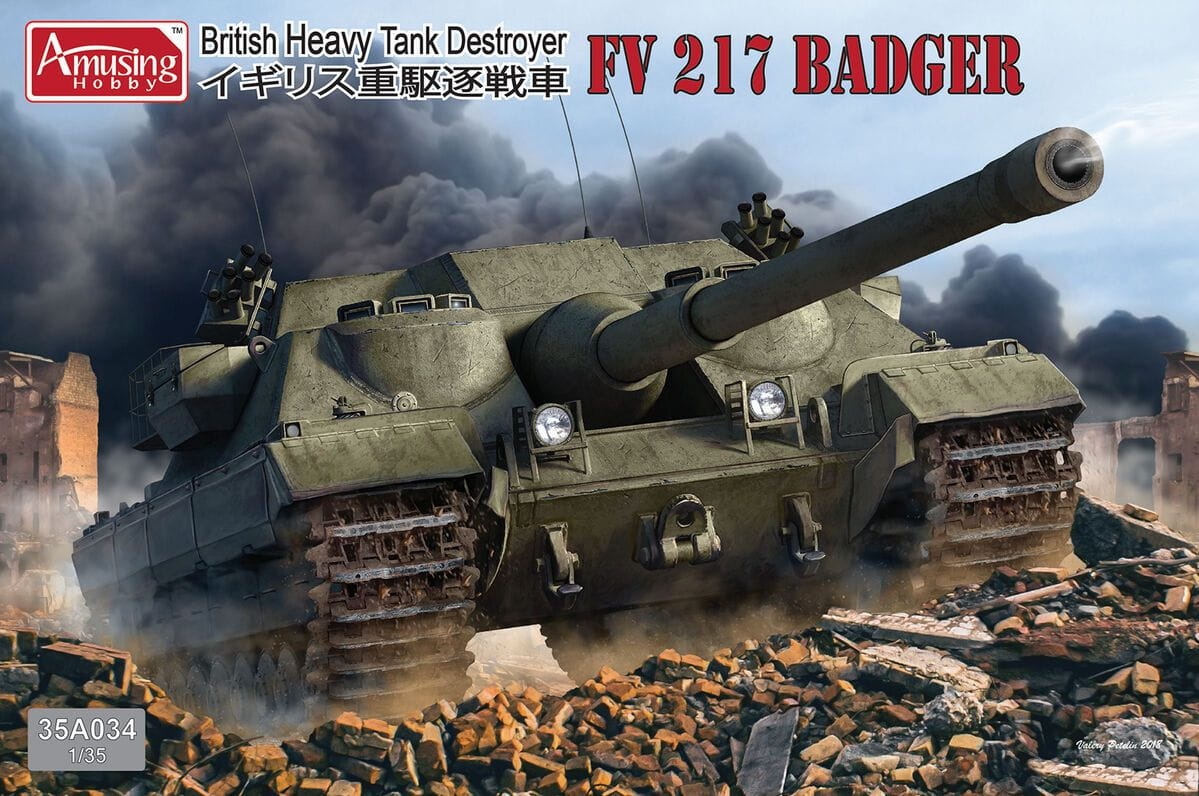 Zdjęcie główne produktu FV 217 Badger Brytyjski niszczyciel czołgów ciężkich 1:35 Amusing Hobby 35A034