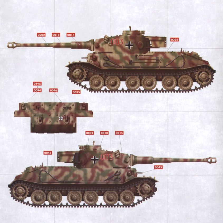 Zdjęcie dodatkowe produktu Sd.Kfz.181 Panzerkampfwagen VI(P) w/Zimmerit Tiger P (003) 1:35 Amusing Hobby 35A051