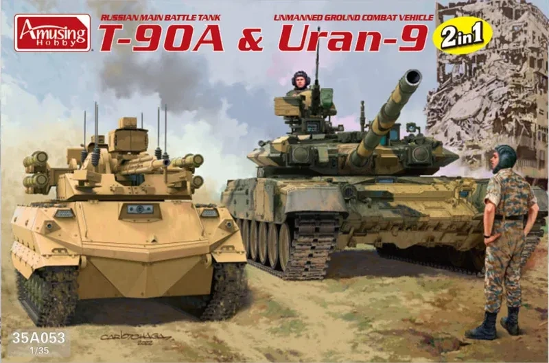 Zdjęcie główne produktu T-90A i Uran-9 1:35 Amusing Hobby 35A053